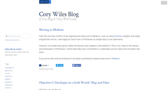 Desktop Screenshot of blog.corywiles.com