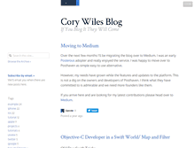 Tablet Screenshot of blog.corywiles.com
